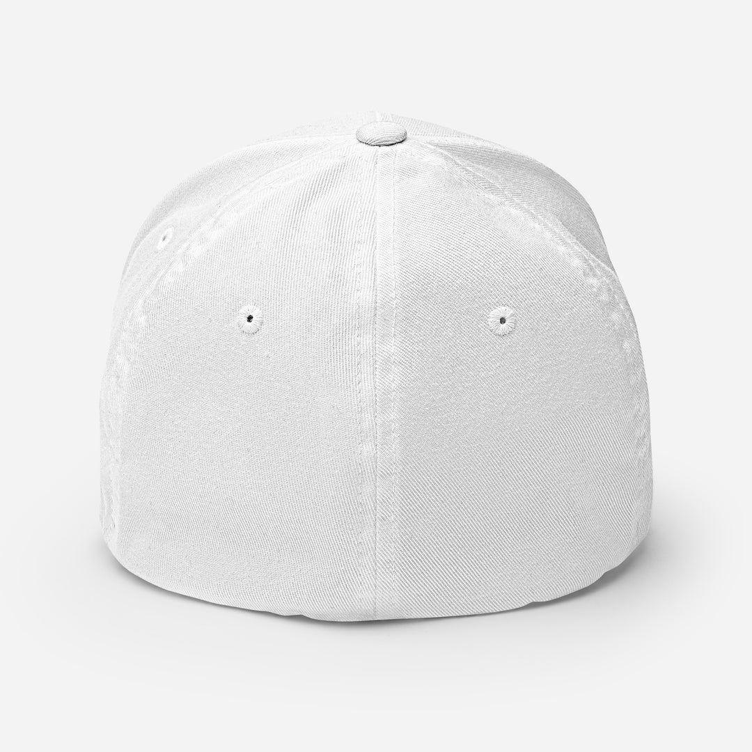 Curved Bill Structured Twill Swiss White Logo