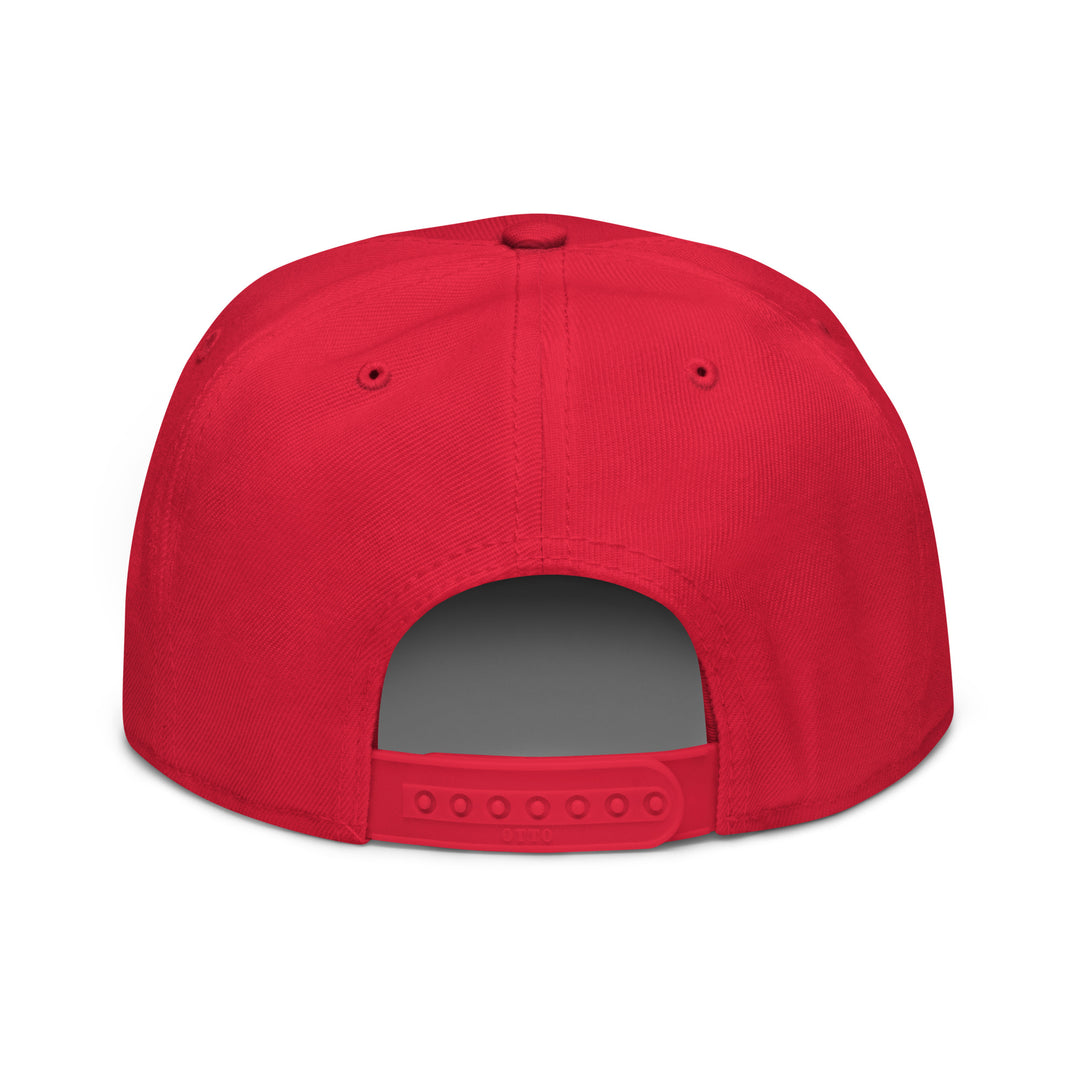 Flat Brim Snapback Swiss Red Logo