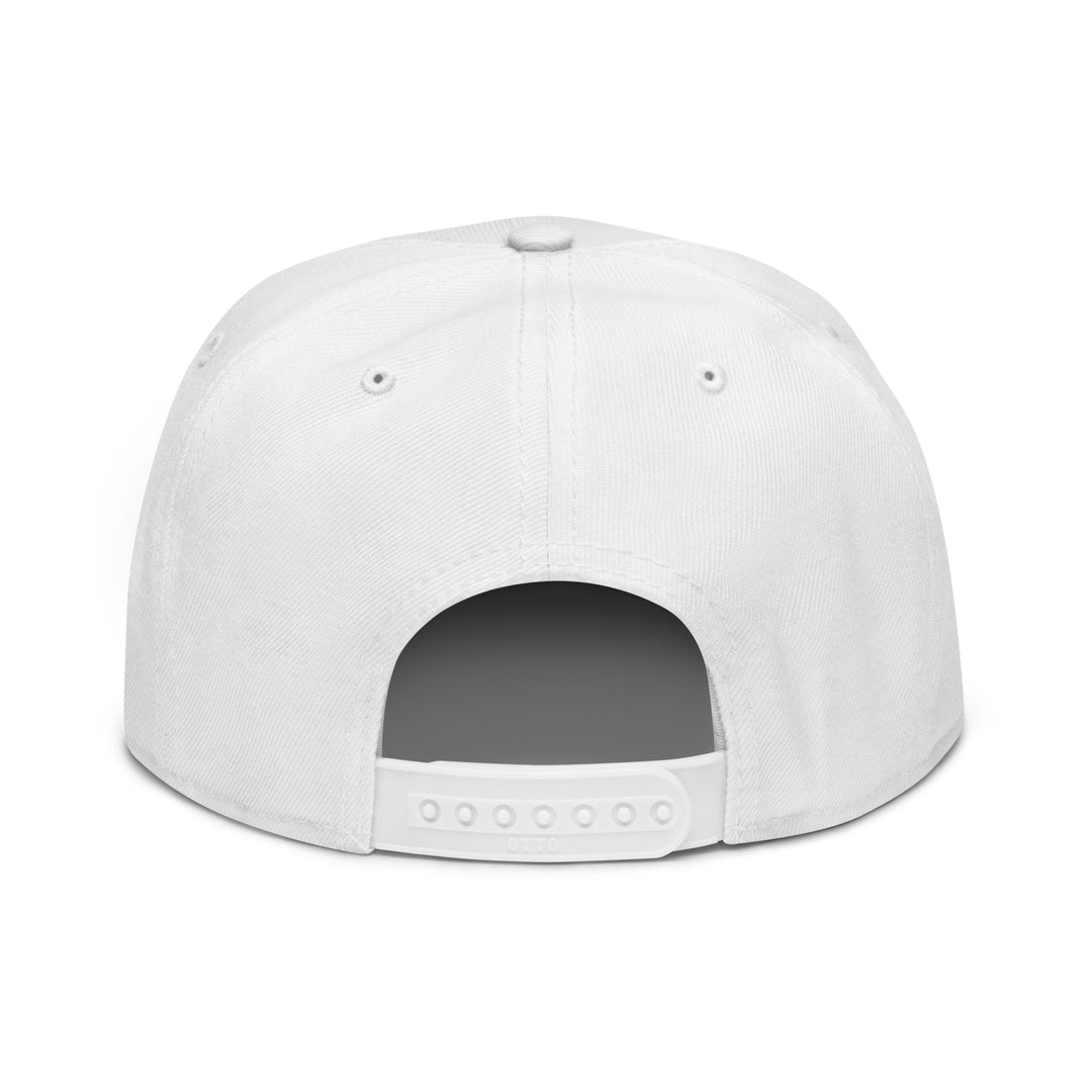 Flat Brim Snapback Swiss White Logo