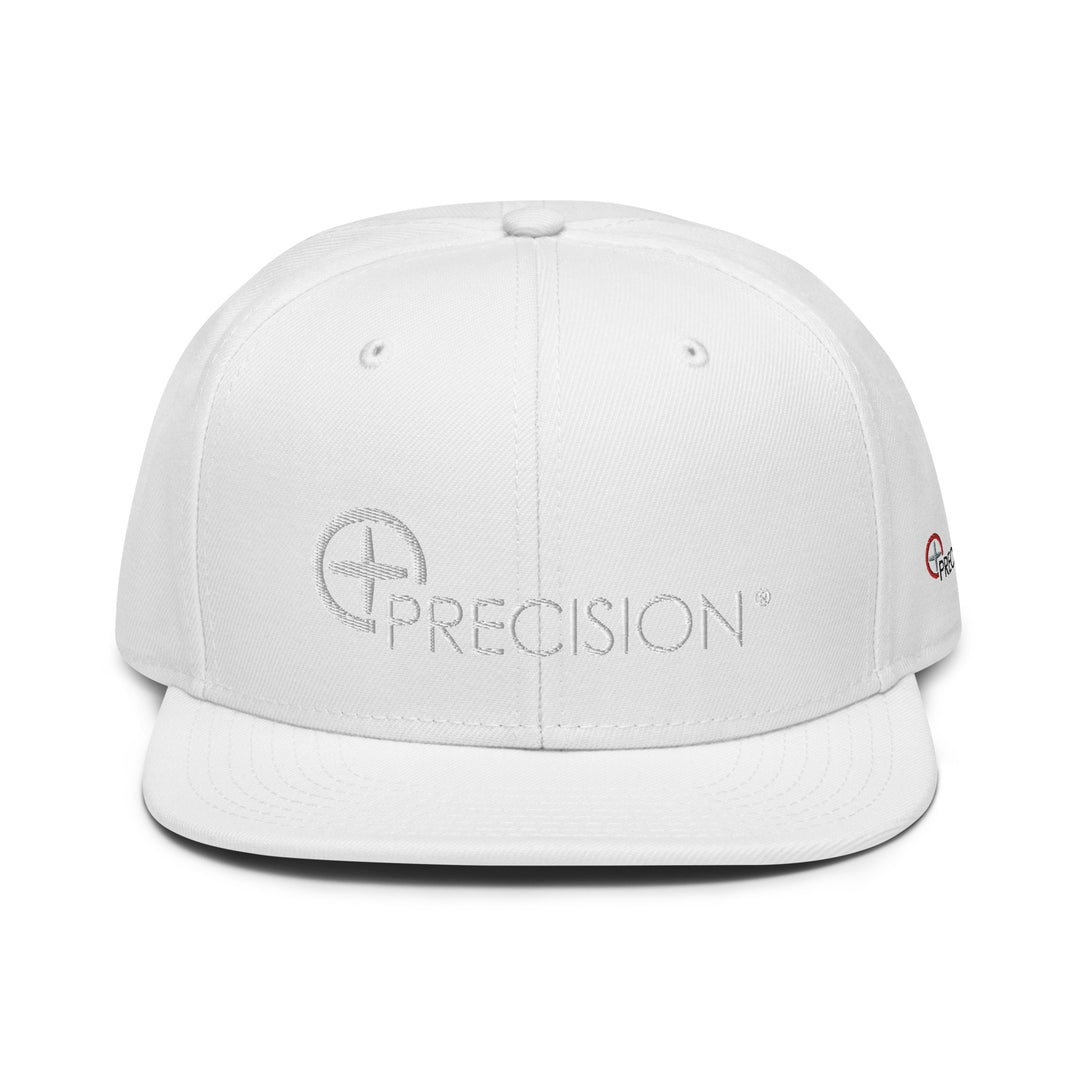 Flat Brim Snapback Swiss White Logo